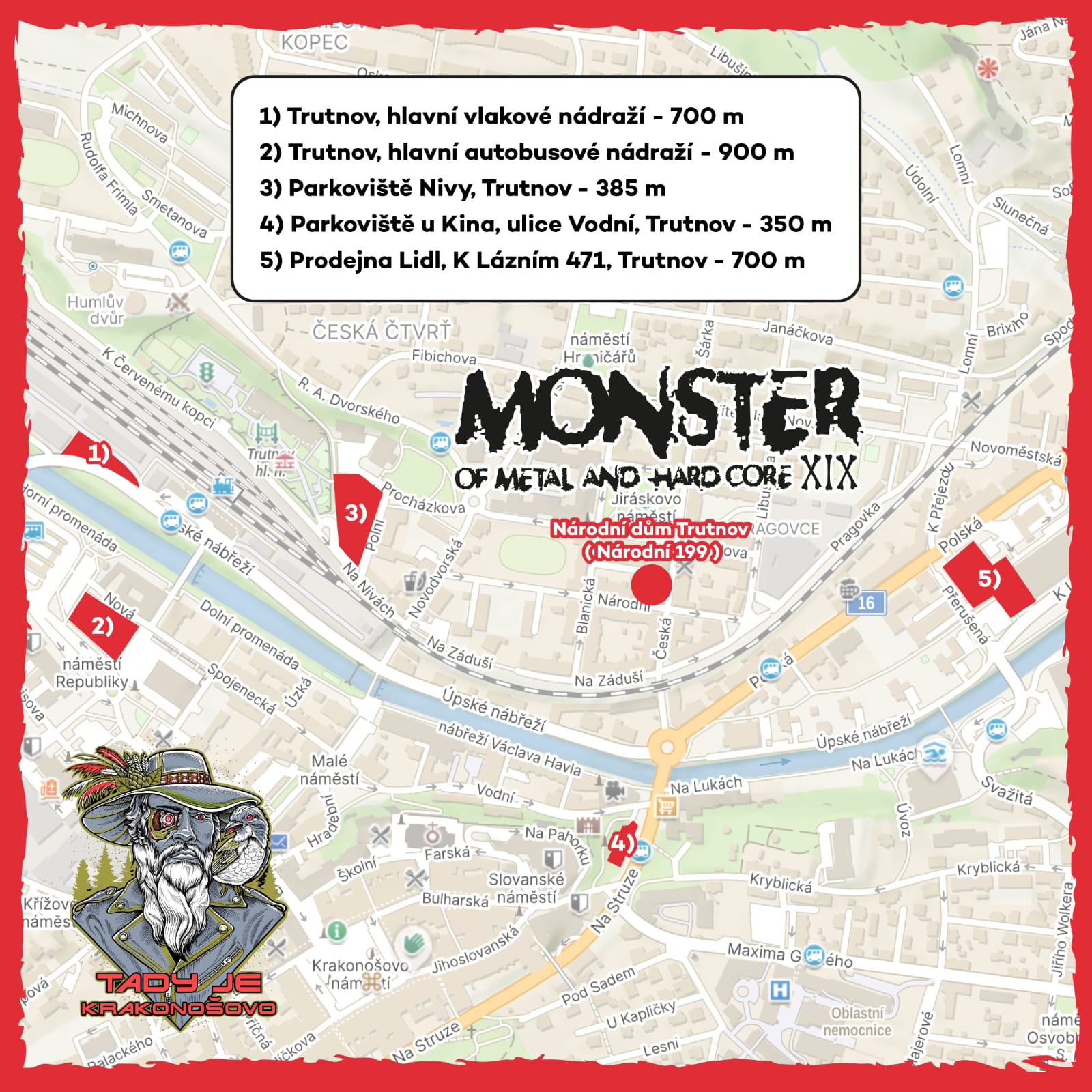 Mapa až k Monsteru